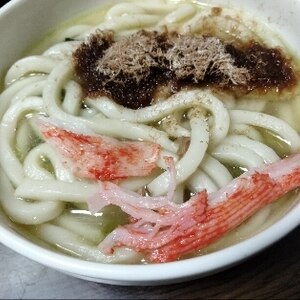 鍋の残り汁でうどん